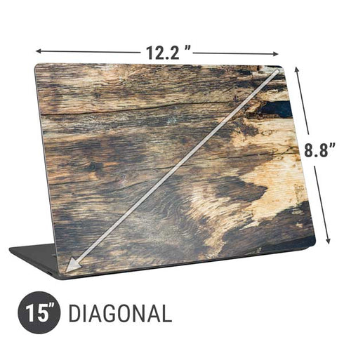 Blue Resin Wood Universal Laptop 15in (12.2 x 8.8in) Skin